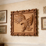 Hand-Carved Beech Wood Eagle Art: For the Bold & Spirited - Christian gift presentation