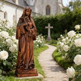 Saints Teresa Round Wooden Art Jewelry