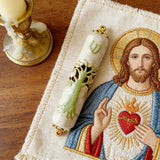 Tree of Life Enamel Mezuzah (Doorpost Prayer Scroll)