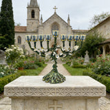Vintage Vine & Flower 9-Branch Jewish Menorah
