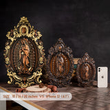 Religious gift with rich details of the wooden statue of Our Lady of Guadalupe - BGCOPPER