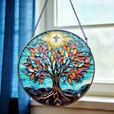 Tree of Life Stained Glass Suncatcher: Faith, Growth, and Light