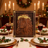 ✝️ Hand-Carved Jesus Thorn Crown Wood Art: A Christian Symbol of Redemption & Grace
