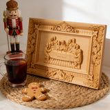 Limitiert: Südeuropäischer Buchsbaum Jesus Letztes Abendmahl - Religiöse Vatikan Christliche Wandkunst-Skulptur