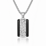 Geometric Faith Pendant Necklace – Titanium Steel Men's Necklace