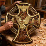 Orthodox Archangel Michael Wooden Sculpture - Gives Us Strength and Courage to Move Forward