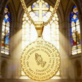 Serenity Prayer Medallion Necklace: A Daily Reminder of Faith & Resilience for daily faith wear and Christian gifting