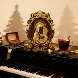 Mother Mary with Baby Jesus Wood Carving Decor