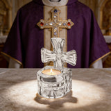 Cross Glass Candle Holder: Light Wrapped in Sacred Symbolism