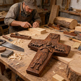 “Good Shepherd” Jesus Shepherd Wooden Wall Hanging
