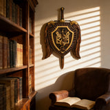 Archangel Michael Sword & Shield Wall Plaque - Divine Protection in Spiritual Warfare