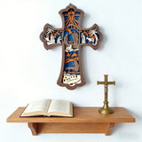 Nativity 3D Layered Wooden Cross | Christian Faith Decor ✨