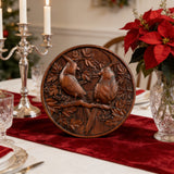 Red Cardinal Couple Hand-Carved Wood Figurine: A Symbol of Hope & Spiritual Connection