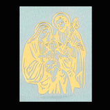 Luxury Religious Jesus Virgin Mary Gold Plated Copper Mobile Phone Decorative Sticker - BGCOPPER