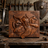 Odin and the Raven Wooden Wall Wall Decoration