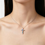 Abalone Shell Cross Necklace – Divine Protection & Celestial Beauty