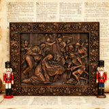 Nativity Scene Wooden Plaque – A Handcrafted Reminder of Christ's Birth 🕊️