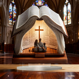 Holy Family Bible Acrylic Decor: A Christian Symbol of Faith & Family