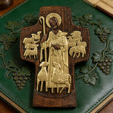 Good Shepherd Wooden Cross: A Religious Gift of Endless Care & Guidance