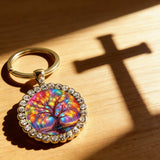 Tree of Life Round Pendant & Keychain: A Symbol of Growth, Connection, and Vibrant Life