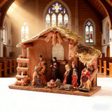 Nativity Manger Set: A Gentle Narrative of Christmas Eve - side view