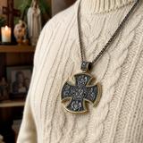 S925 sterling silver double-sided Jesus and Virgin Mary necklace