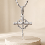 Nail Cross Crown of Thorns Necklace – Faith, Redemption & Timeless Strength - design detail