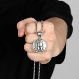 Epic Spartan Shield Pure Tin Necklace - BGCOPPER