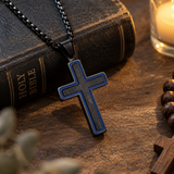 Modern Cross Pendant Necklace – Titanium Steel Christian Necklace for Men