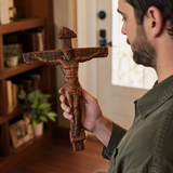 Sacred Art Solid Wood Crucifix - design detail