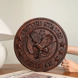 "I'm a Veteran" Roundel Woodcarving - A Tribute to All Veterans - BGCOPPER