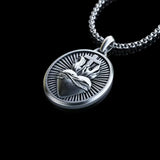 Sacred Heart Medallion Necklace - BGCOPPER
