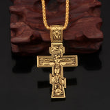Orthodox double-sided engraved cross necklace - BGCOPPER