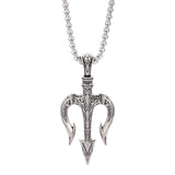 Poseidon Trident Necklace Men's Lucky Charm - BGCOPPER