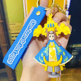 Cartoon Jesus Our Lady Silicone Keychain Backpack Small Pendant Gift - BGCOPPER