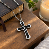 Modern Two-Tone Cross Necklace – A Bold Daily Reminder of Faith
