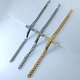 Stainless Steel Crucifixion Cuban Bracelet - BGCOPPER