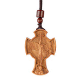 St. Michael the Archangel Wooden Cross Pendant