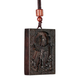 Square Archangel Michael Wooden Pendant