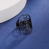 Metatron's Cube Ring Archangel Protection Women Ring Stainless Steel Jewelry - BGCOPPER