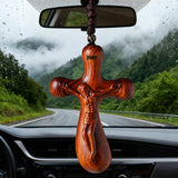 Bgcopper Rosewood Crucifix of Jesus' Passion (Necklace & Car Charm Options)