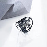 Metatron's Cube Ring Archangel Protection Women Ring Stainless Steel Jewelry - BGCOPPER