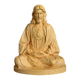 Jesus Meditation Wooden Statue Tabletop Ornament - BGCOPPER