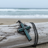 "By His Wounds We Are Healed" - Handcrafted Turquoise Crown of Thorns Cross - A Daily Symbol of Hope & Protection