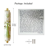 Tree of Life Enamel Mezuzah (Doorpost Prayer Scroll)