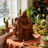 Michelangelo's Madonna and Child of Mercy Wooden Tabletop Arrangement