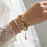 St. Benedict Stainless Steel Beaded Bracelet