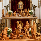 Jesus Manger Nativity Scene Wooden Statue Tabletop Ornament - Best Christmas Gifts - craftsmanship detail