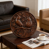 Cardinal Hand-Carved Beechwood Wall Art