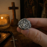 St. Michael Archangel Holy Sword Gabriel Angel S925K Silver Ring